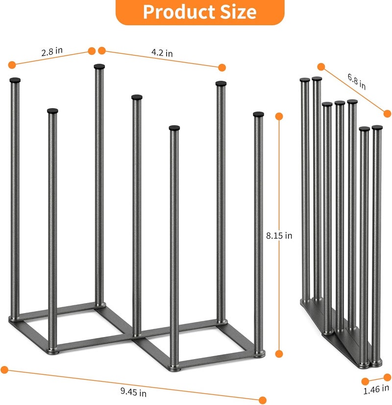 KORRTFID Foldable Bottle Drying Rack, Baby Bottle Drying Rack, Collapsible Cup Draining Holder, Retractable Reusable Storage Bag Dryer with Non-Slip Bottom - Stainless Steels (Starlight Gray) - Image 2